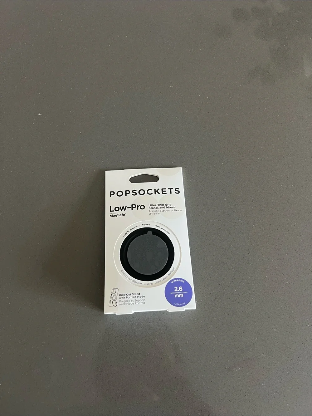 PopSockets Low-Pro MagSafe Phone Grip in Black and White